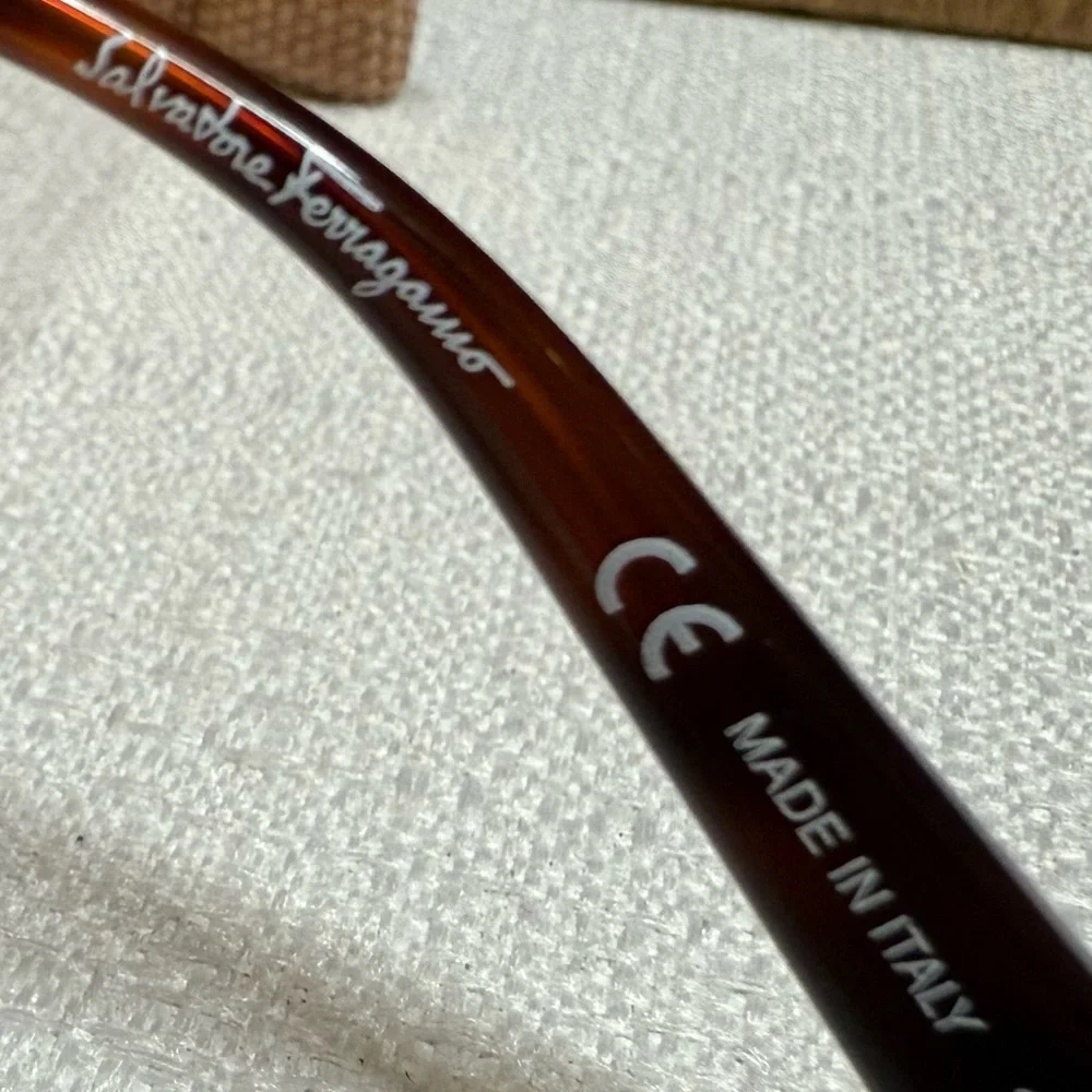 Salvatore Ferragamo Oversized Square Sunglasses Brown Gradient Gancini Arms